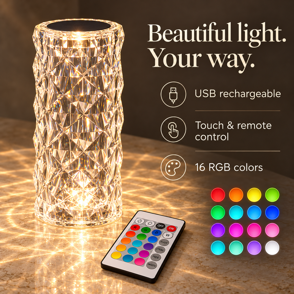 Sparkling Crystal Lamp